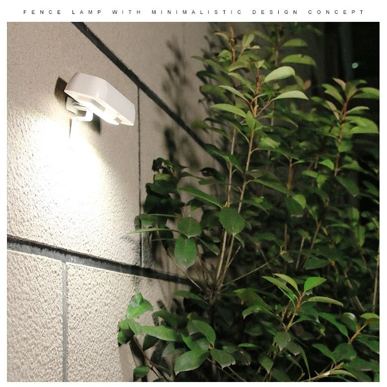 Lampa solara LED dreptunghiulara pentru perete Vivimall, 18 x 7 cm, senzor miscare, 6V, ABS, 2200mAh, rezistent la apa, culoare lumina alb rece, alb - vivimall.ro