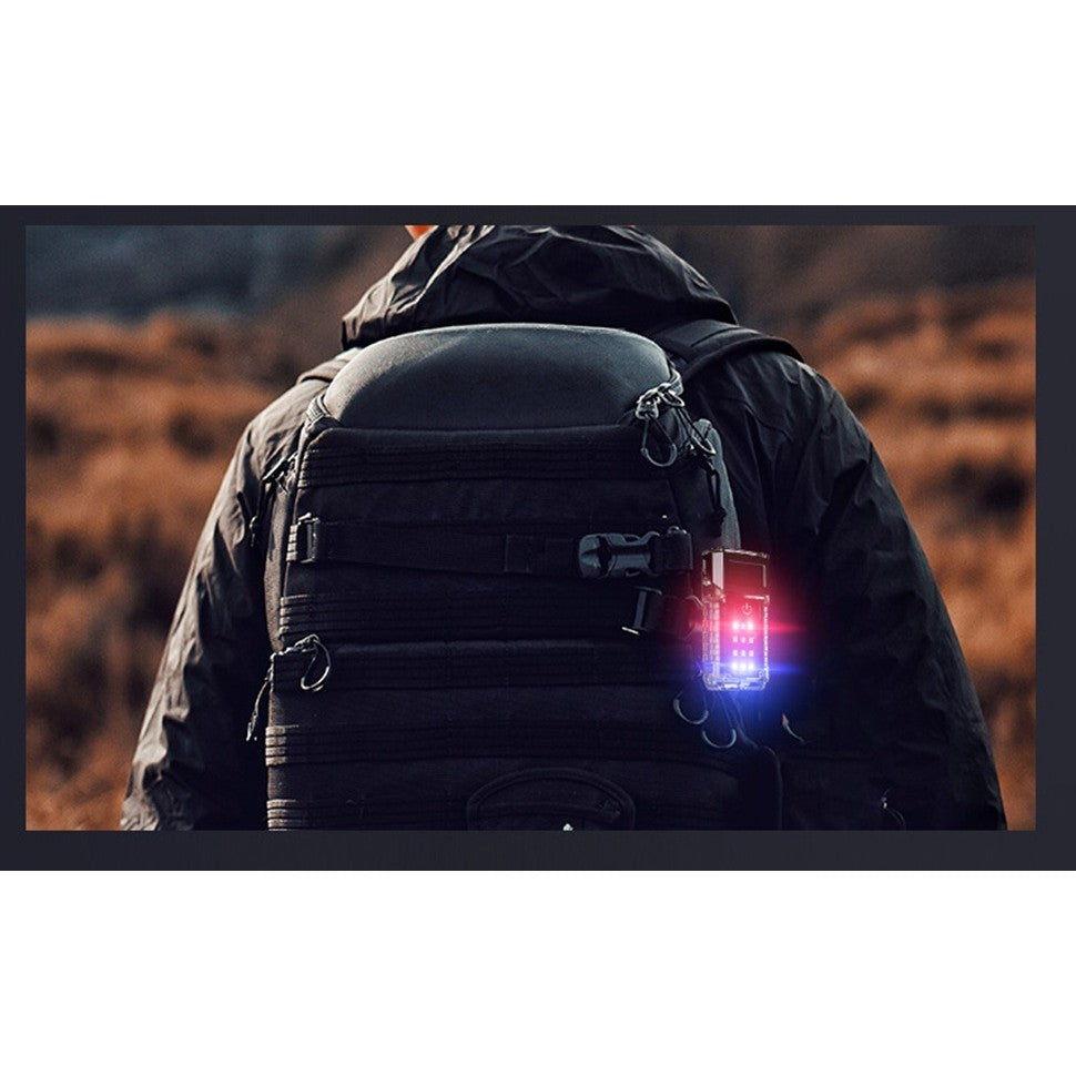 Lanterna UV LED Portabila, Vivimall, Incarcare USB Tip C, Raza 50 m, 5W, 3 Culori de Lumina, 1200 mAh, 8 x 2 x 4.2 cm, Transparent Fluorescent - vivimall.ro