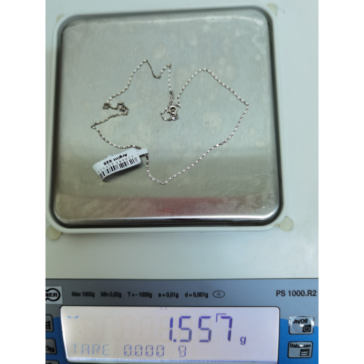 Lantisor din Argint 925, model plat rotund (ccc), 39 cm - vivimall.ro