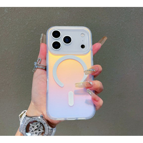 Husă Cameleon iPhone 17 Pro cu magnet N52 MagSafe integrat, detaliu spate holografic