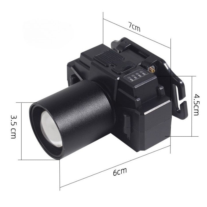 Lanterna Led De Montat Pe Cap, Cu Raza Lunga De Zoom, Far Telescopic, Reglabil, Rezistent La Apa, Pentru Pescuit In Aer Liber, Camping, Lumina Puternica, Lanterna