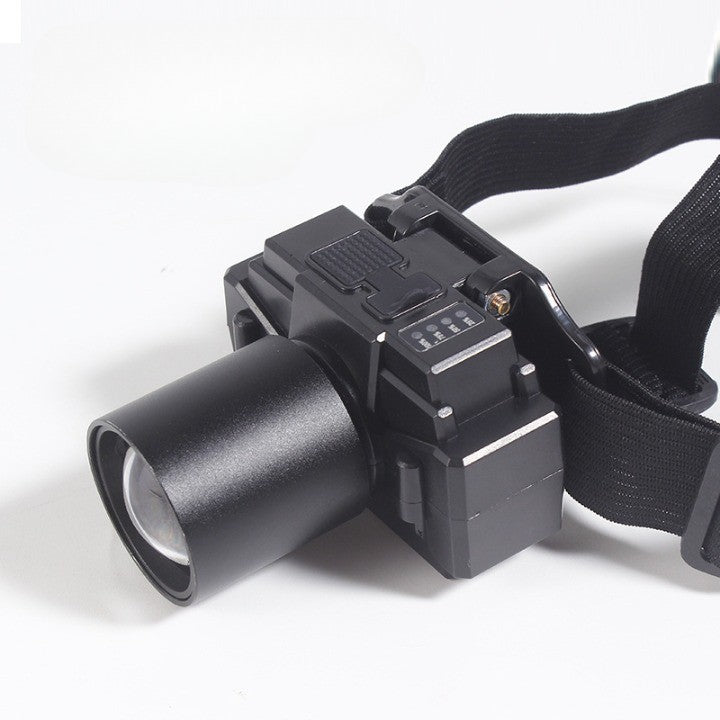 Lanterna Led De Montat Pe Cap, Cu Raza Lunga De Zoom, Far Telescopic, Reglabil, Rezistent La Apa, Pentru Pescuit In Aer Liber, Camping, Lumina Puternica, Lanterna