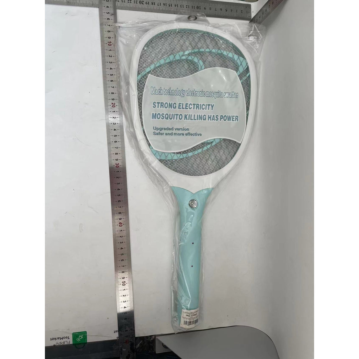 Paleta Electrica pentru Tantari, Muste sau Insecte LED, Vivimall, Reincarcabila, Incarcare USB, Plastic, Casa si Gradina, Anti-insecte, Alb-Albastru - vivimall.ro