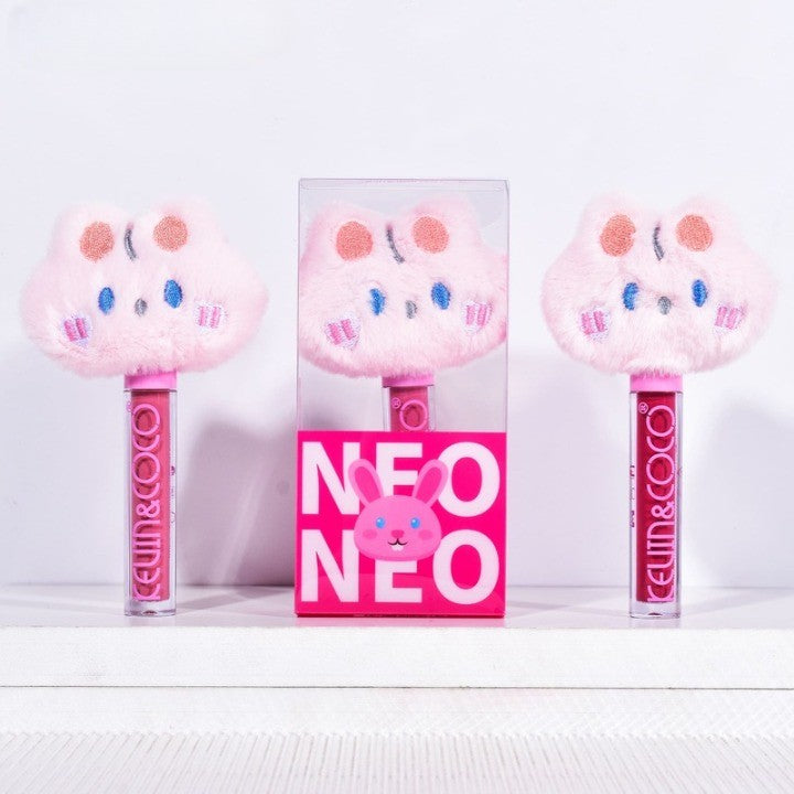 Luciu de Buze, Kevin&Coco, Animat de Plus, Model Iepuras, Roz - vivimall.ro