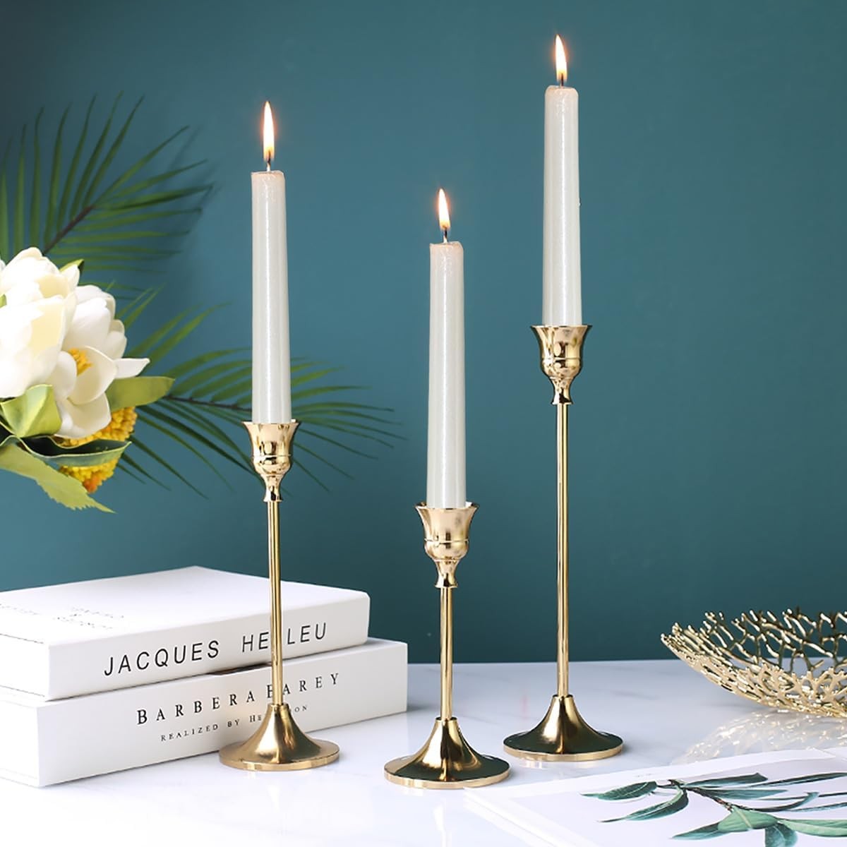 Lumanare Decorativa, Vivimall, pentru Masa, 25 cm, din Parafina, fara Fum, Ardere 7.5h, Alb - vivimall.ro