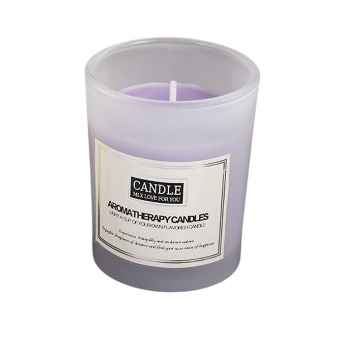 Lumanare Parfumata, Vivimall, Model Borcan Translucid, 6.2 x 5.2 cm, Aroma de Lavanda, Mov - vivimall.ro