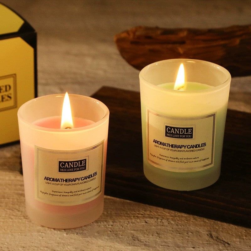 Lumanare Parfumata, Vivimall, Model Borcan Translucid, 6.2 x 5.2 cm, Aroma de Lavanda, Mov - vivimall.ro