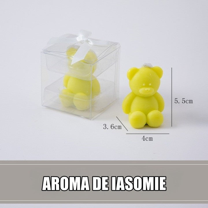Lumanare Parfumata, Vivimall, Model Ursulet, Galbena, Aroma de Iasomie, 5.5x3.6x4 cm - vivimall.ro