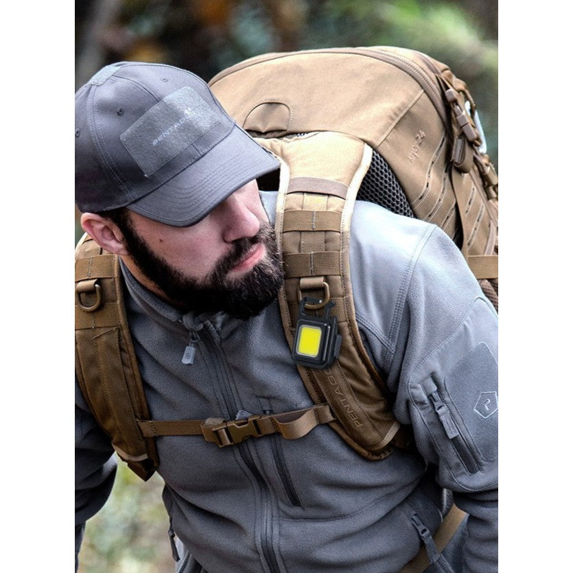 Lanterna de buzunar tip breloc, 30 LED-uri, incarcare prin usb Type C, pentru exterior, camping, alpinism, ciclism, Vivimall - vivimall.ro