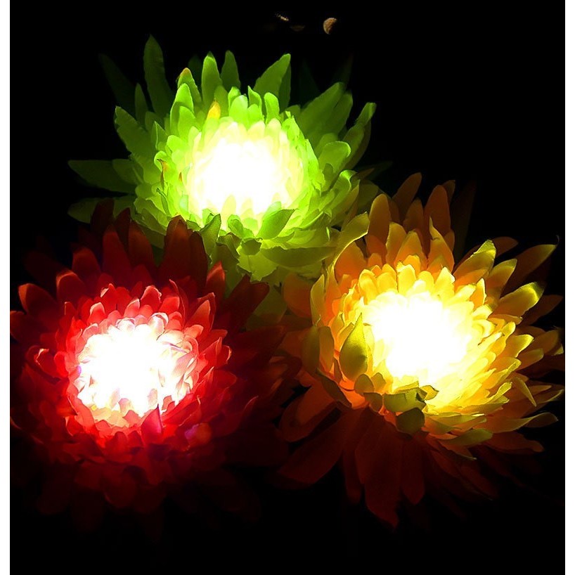 Lampa Solara LED tip Crizantema cu o floare pentru Gradina, Inaltime 80 cm, Vivimall - vivimall.ro