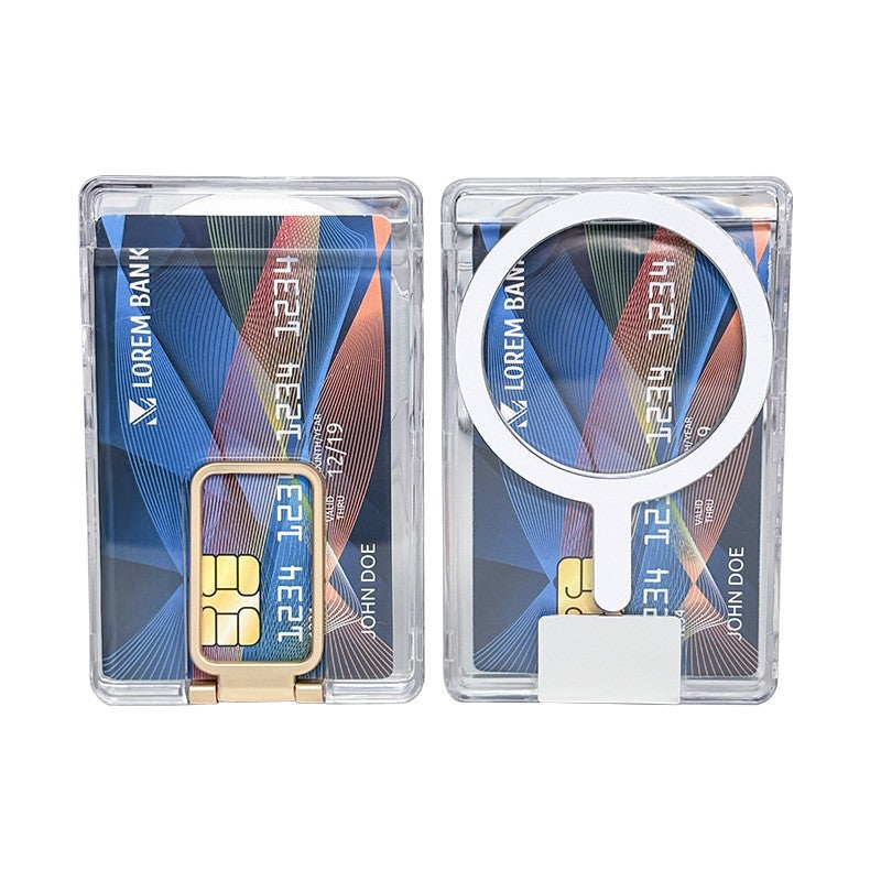 Suport Magsafe Magnetic pentru Telefon, Flippy, Suport pentru Card, Pc Transparent Auriu