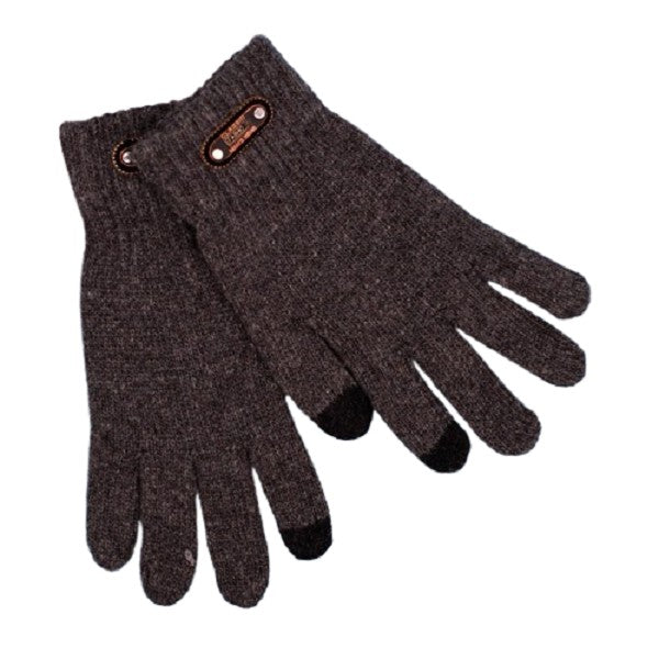 Manusi de Barbat, Vivimall, Model Tricotat, Functie Touchscreen (ecran tactil), Material Acril, Manseta Elastica, Interior Catifelat, Marime Universala, Gri - vivimall.ro