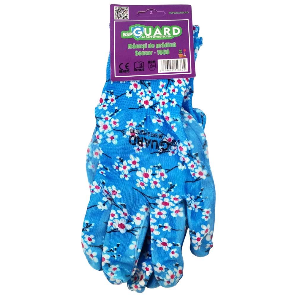 Textil/Gumírozott kerti kesztyű színes virágokkal
