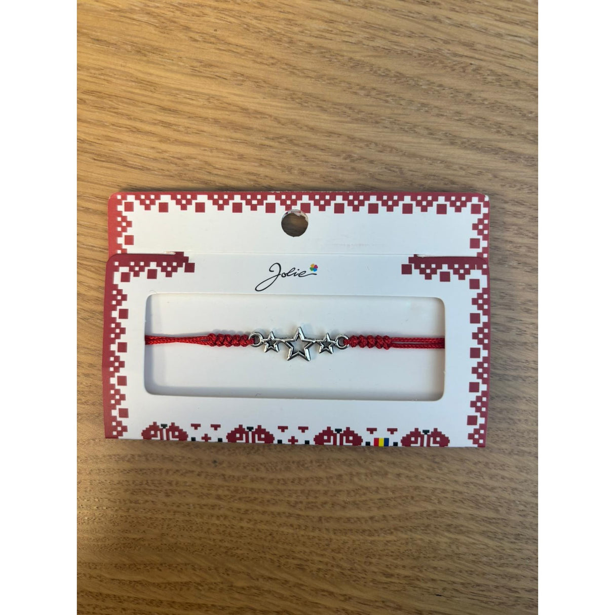 Martisor Bratara Impletita cu Pandantiv Metalic, Model Stelute - vivimall.ro