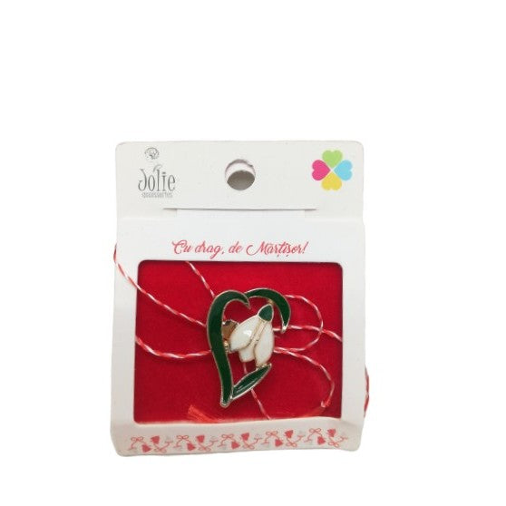 Martisor Brosa Ghiocel Model B-23 5.5cm x 7cm - vivimall.ro