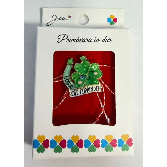 Martisor Brosa Mica in Cutie, Dimensiune Brosa 2.5-3 cm, Material Metal, Model 5