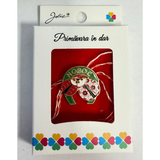 Martisor Brosa Mica in Cutie, Dimensiune Brosa 2.5-3 cm, Material Metal, Model 7