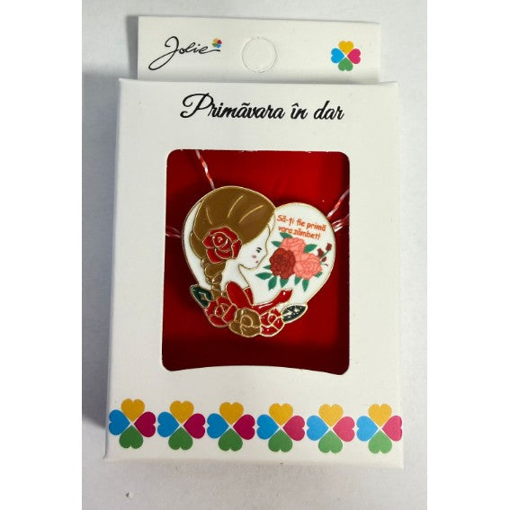 Martisor Brosa Mica in Cutie, Dimensiune Brosa 2.5-3 cm, Material Metal, Model 9