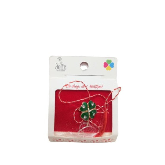 Martisor Brosa Trifoi cu Pietre Model B-27 5.5cm x 7cm - vivimall.ro