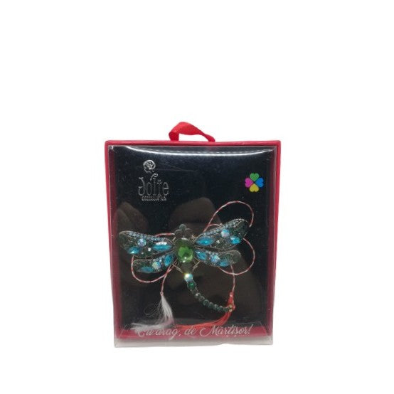 Martisor Brosa VINTAGE V11 Libelula Albastra 8cm x 10cm - vivimall.ro