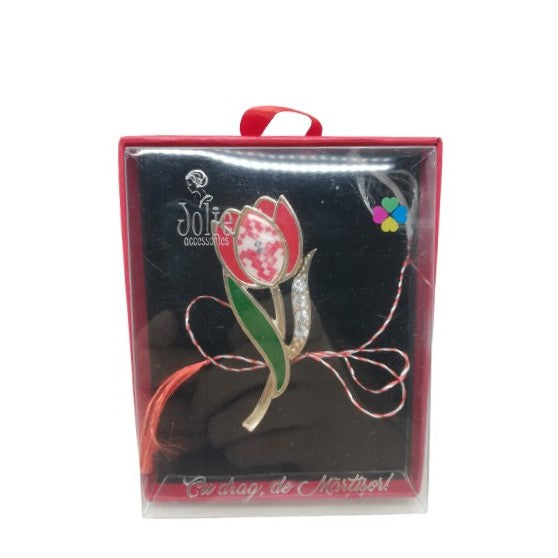 Martisor Brosa VINTAGE V3 Lalea 8cm x 10cm - vivimall.ro