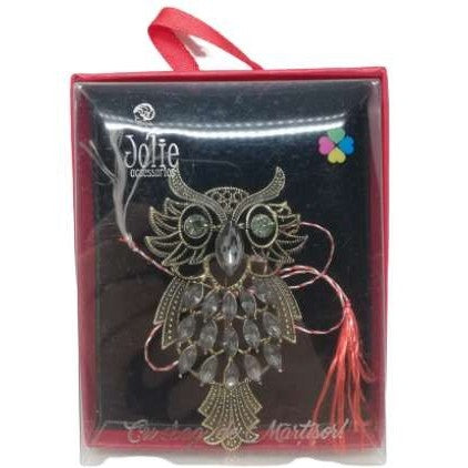 Martisor Brosa VINTAGE V8 Bufnita 8cm x 10cm - vivimall.ro