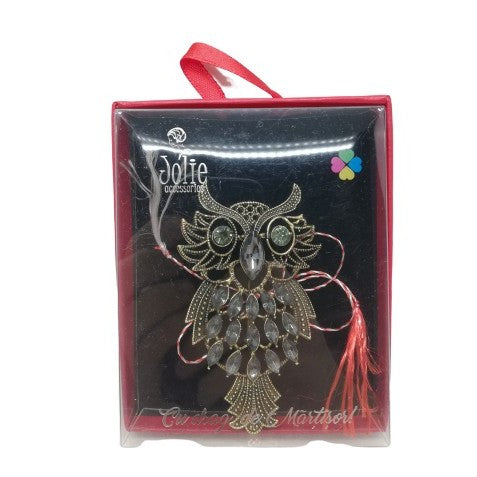 Martisor Brosa VINTAGE V8 Bufnita 8cm x 10cm - vivimall.ro