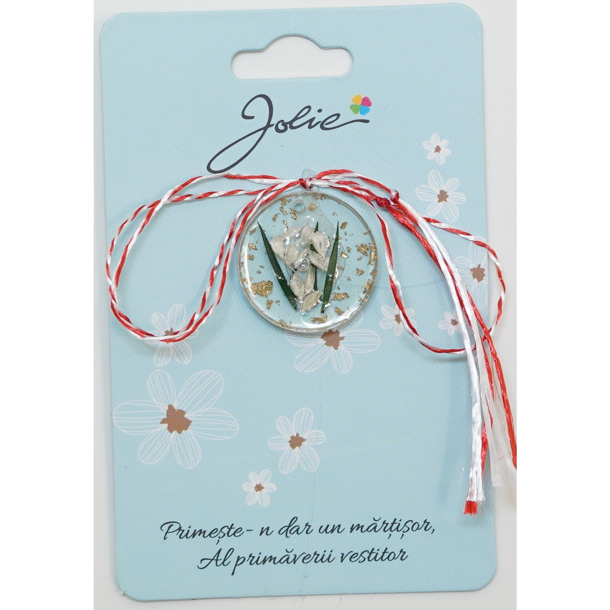 Martisor din Acril, Dimensiune Pandantiv Aprox 2 cm, Multicolor, Model 10 - vivimall.ro