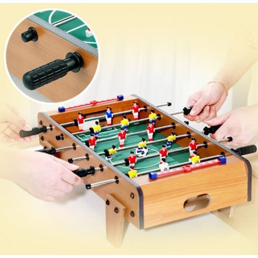 Masa de Fotbal cu Teren si 18 Jucatori Flippy, 6 Manere, cu Tablou pentru Scor, din Metal, Lemn si ABS, 69 x 36.5 x 23 cm, cu Picioare, pentru copii/adulti - vivimall.ro