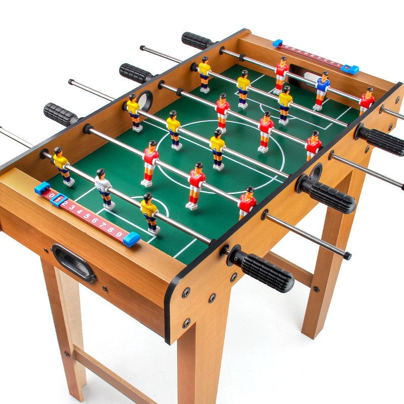 Masa de Fotbal cu Teren si 18 Jucatori Flippy, 6 Manere, cu Tablou pentru Scor, din Metal, Lemn si ABS, 69 x 36.5 x 61 cm, cu Picioare, pentru copii/adulti - vivimall.ro