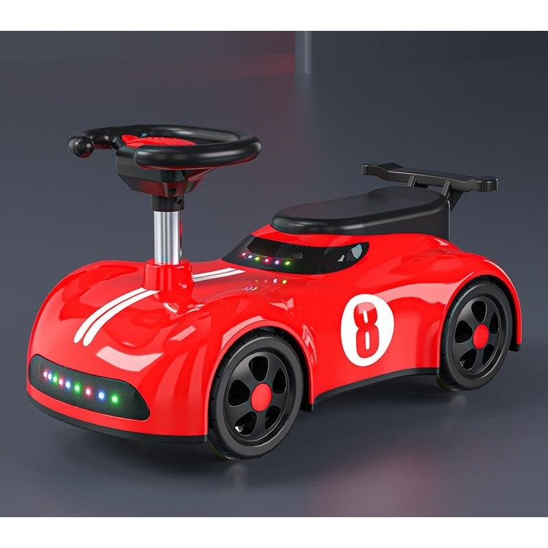 Masina pentru Copii, Vivimall, 1-3 ani, Impingere, Bluetooth, Muzica, din ABS, 4 Roti, Inaltime Sezut 22 cm, Rosu - vivimall.ro