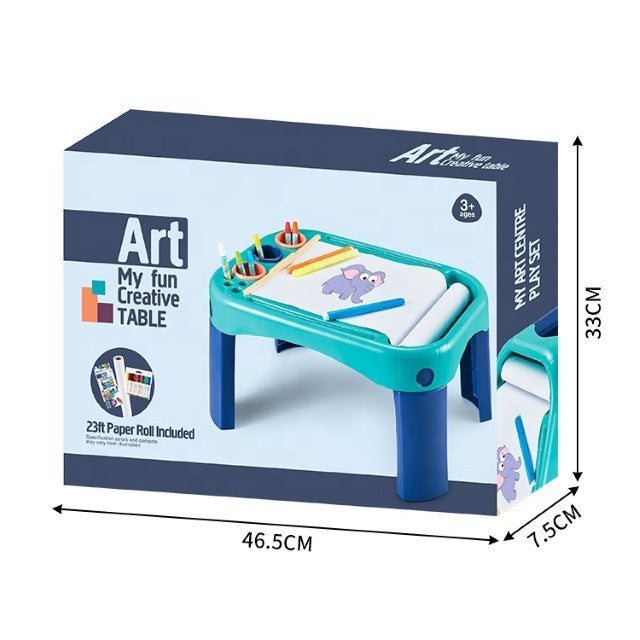 Masuta pentru copii cu foi si culori pentru desene - vivimall.ro