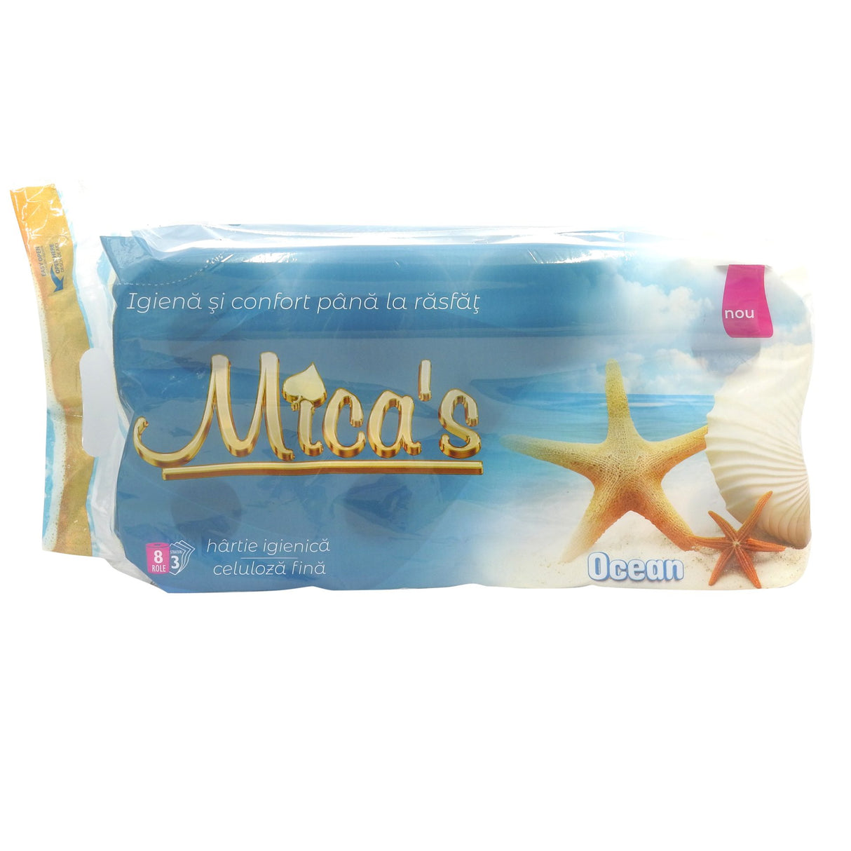 Micas WC papír, 8 tekercses, 3 rétegű, Óceán illatú