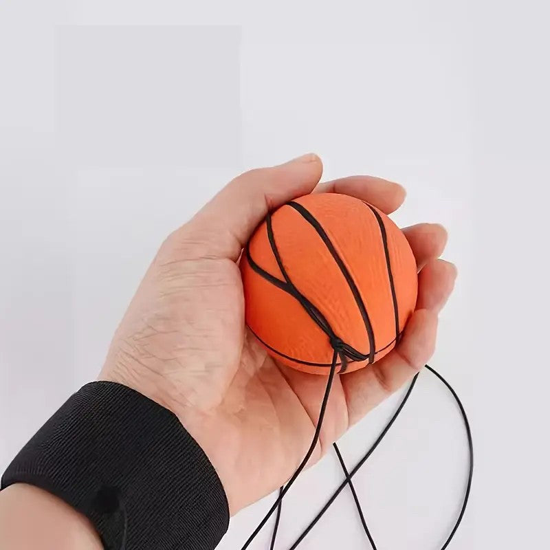 Minge hiperelastică portocalie 66 mm ținută în mână, model Space Moon Ball pentru copii