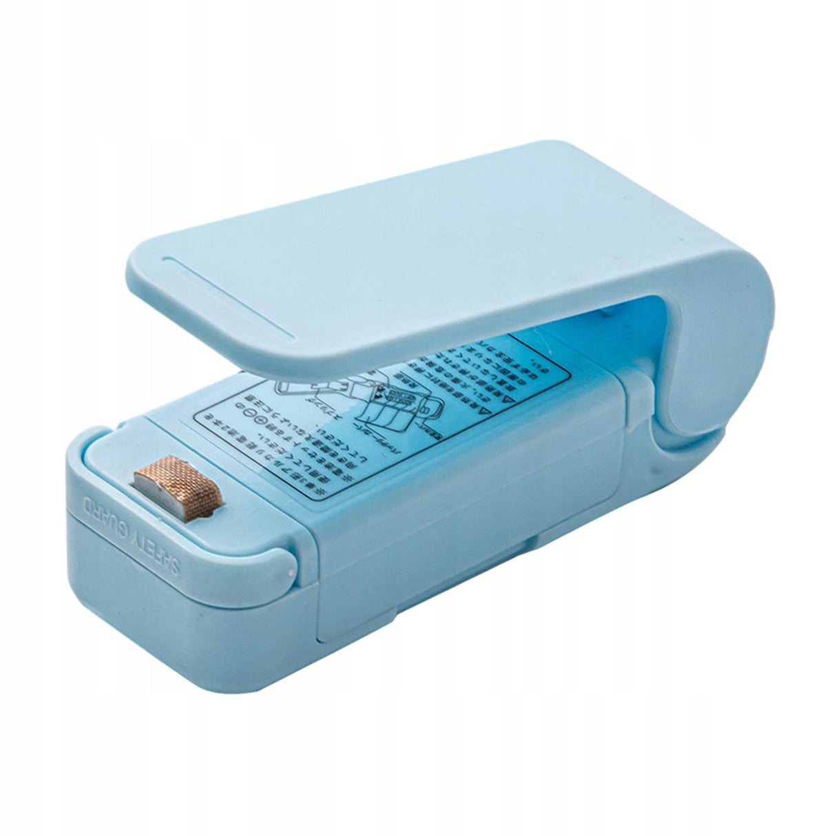 Mini Aparat de Sigilat Pungi cu Baterii, Vivimall, Etansare prin Caldura, Spate Magnetic, Portabil, 9.7x3 cm, Albastru - vivimall.ro