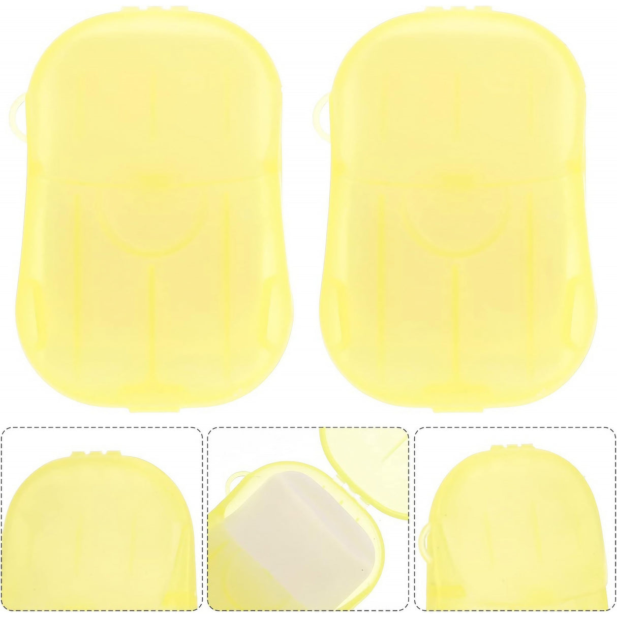 Mini Cutie de Sapun din Hartie, Vivimall, de Unica Folosinta, Portabila, Potrivit pentru Calatorii, 20 foite, Galben - vivimall.ro