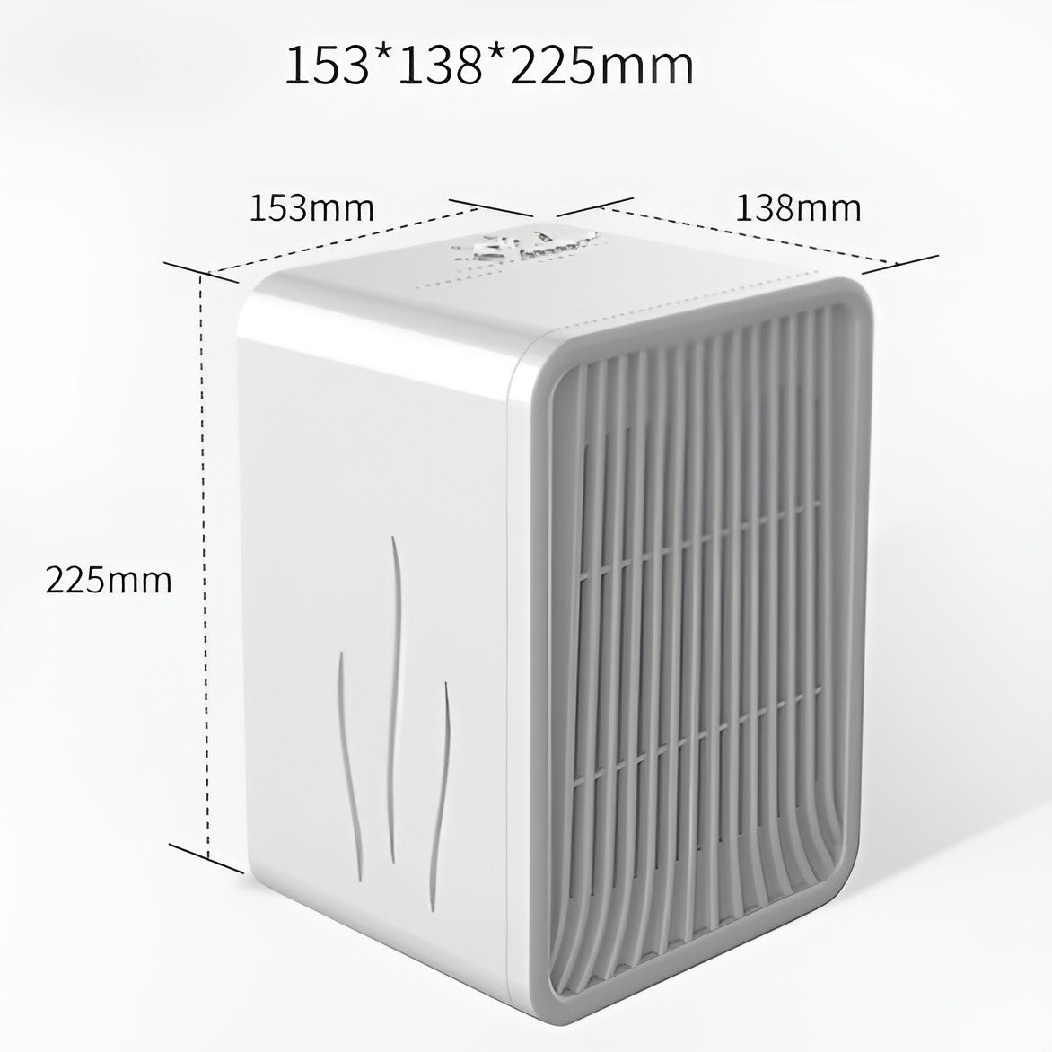 Mini Incalzitor pentru Birou, Vivimall, Incalzire si Racire, 1000-1200W, cu Lumini, cu Maner, Lungime Cablu 1.5 m, 3 Trepte de Temperatura, 15.3x13.8x22.5 cm, Alb - vivimall.ro