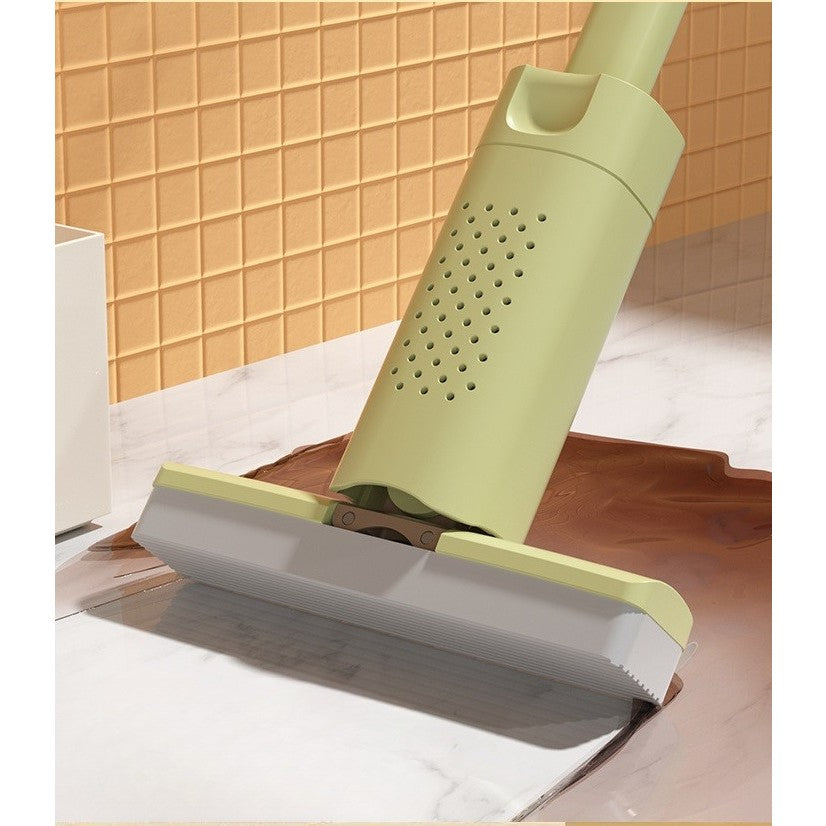Mini Mop, Vivimall, Pentru Uz Casnic, Sistem Autostoarcere, Portabil, Mop cu Burete, Rotire 180°,15 x 27.5 cm, Verde - vivimall.ro