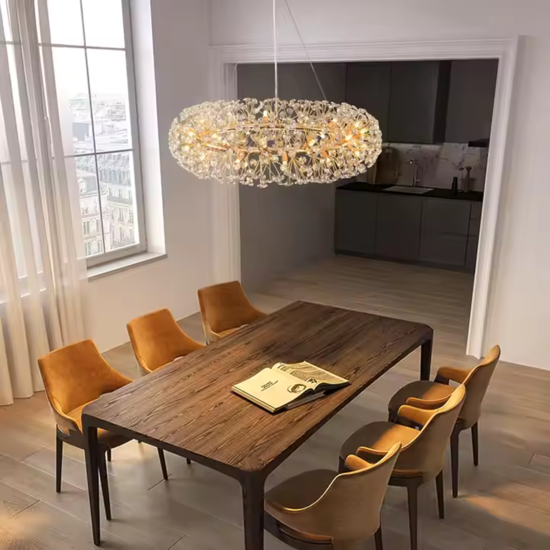 Candelabru Cristal Segovia Magno 5X E14, Diametru 60Cm, Lucios - vivimall.ro