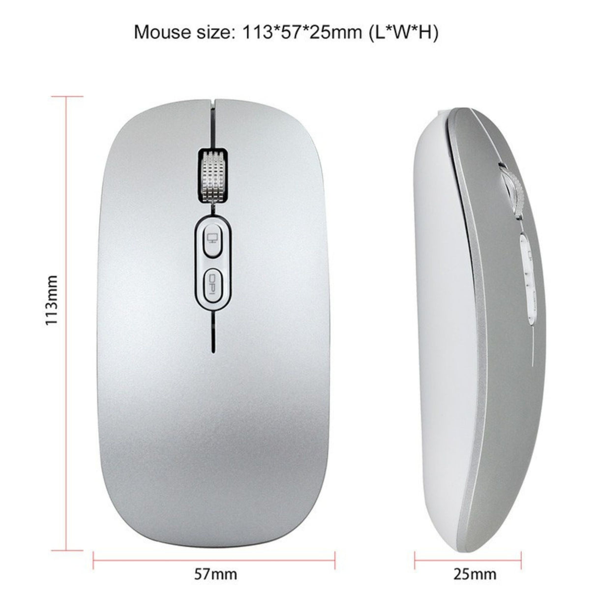 Mouse wireless Flippy M103 cu receiver USB 2.4GHz și cablu de încărcare inclus