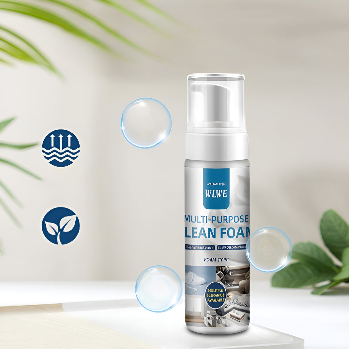 Detergent Spuma Multisuprafete, Vivimall, Spray Auto, Casnic, Protectie Anti-UV, Curatare. Degresare, Reimprospatare, 200 mL - vivimall.ro