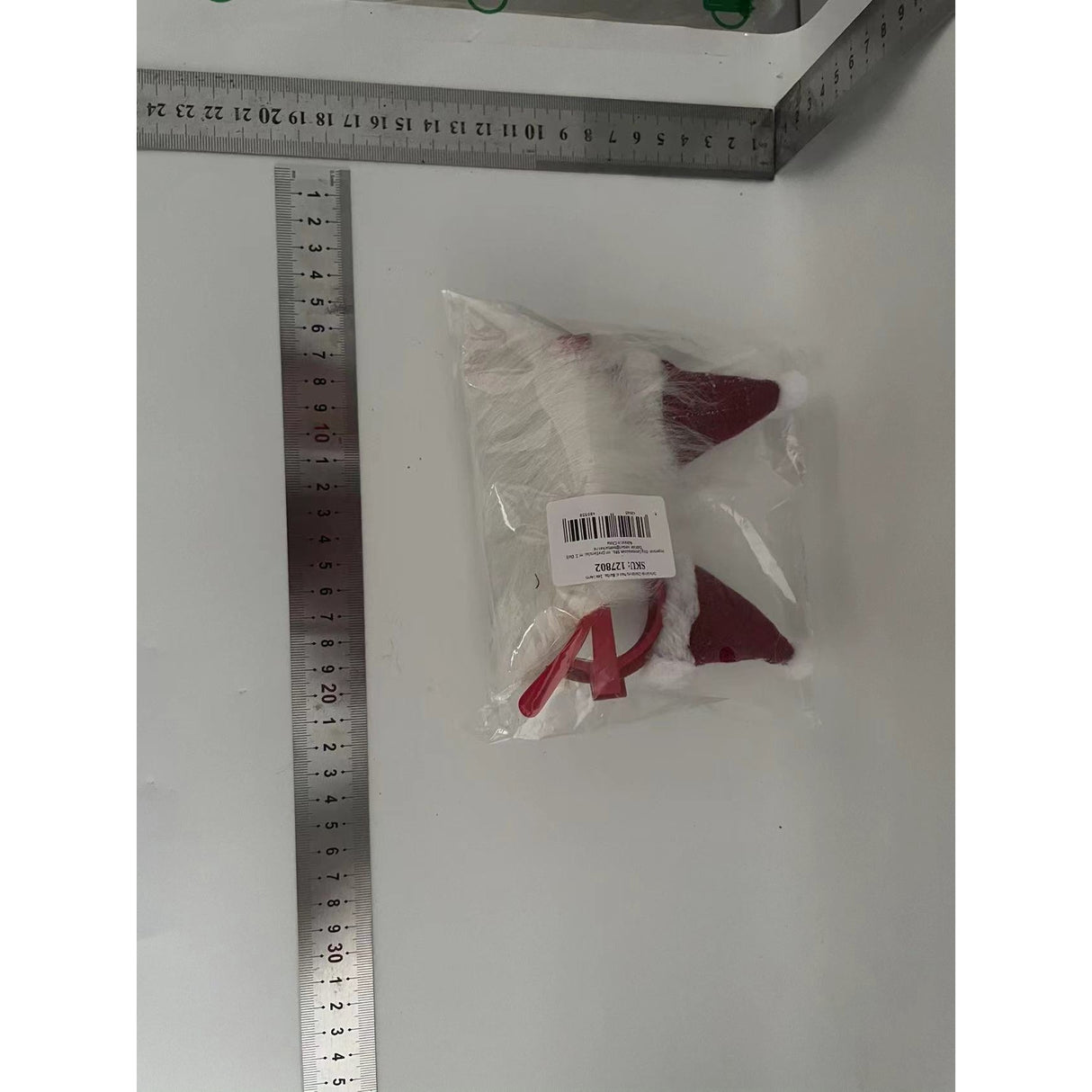 Ochelari de Craciun, Vivimall, cu Nas si Barba, Model Mos Craciun, 24x14cm, Rosu - vivimall.ro