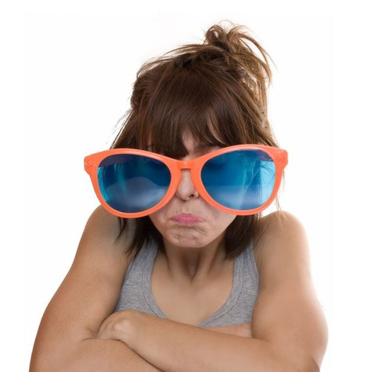 Ochelari Deghizare, Vivimall, Marime Exagerata, din Plastic, 26 x 9 cm, Portocaliu - vivimall.ro