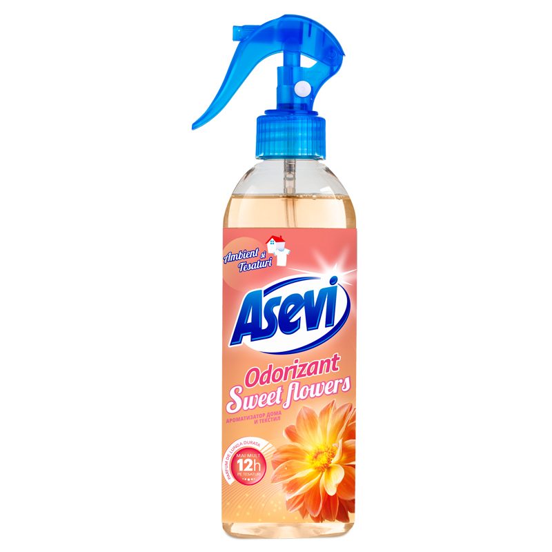 Asevi szobai légfrissítő spray, 400 ml, Sweet Flowers