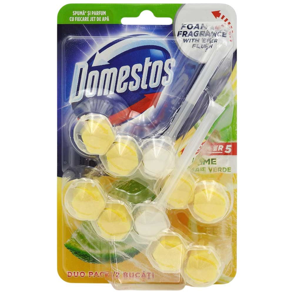 WC Illatosító, Domestos, Golyós, 2 X 55 g, Lime