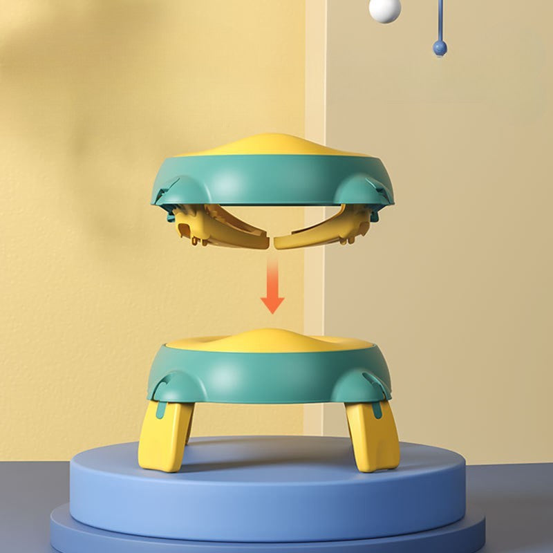 Olita Portabila,Vivimall, pentru Calatorii, Confectionata din Spuma PU, 1-6 ani, 34x32x17 cm, Verde/Galben - vivimall.ro