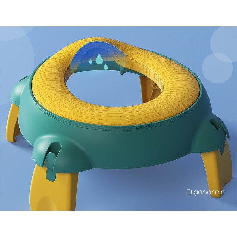 Olita Portabila,Vivimall, pentru Calatorii, Confectionata din Spuma PU, 1-6 ani, 34x32x17 cm, Verde/Galben - vivimall.ro