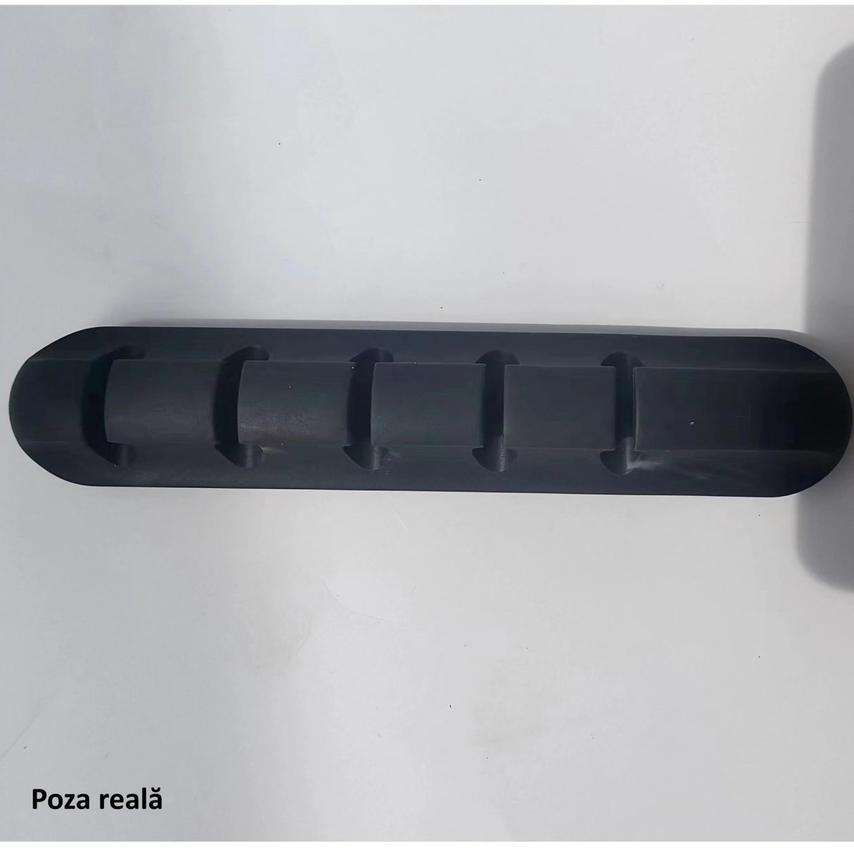 Organizator de Cabluri, Vivimall, Autoadeziv, Multifunctional, 5 Locuri de Suport, 9.6x2.2cm, Negru - vivimall.ro