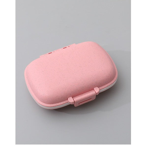 Organizator medicamente, Plastic, 8 compartimente, 0.1 L, Roz, Vivimall, 11 x 7 cm - vivimall.ro