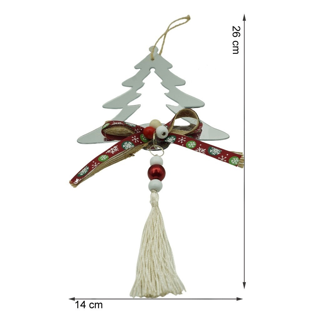 Ornament brad, Flippy, Brad, Argintiu, Lucios, 14*26CM, Acril, Interior/ Exterior - vivimall.ro